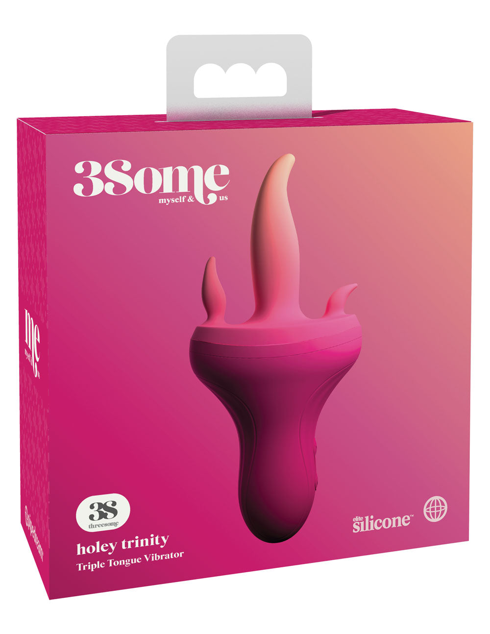 Threesome Holey Trinity Triple Tongue Vibrator - Pink - Not Very Vanilla