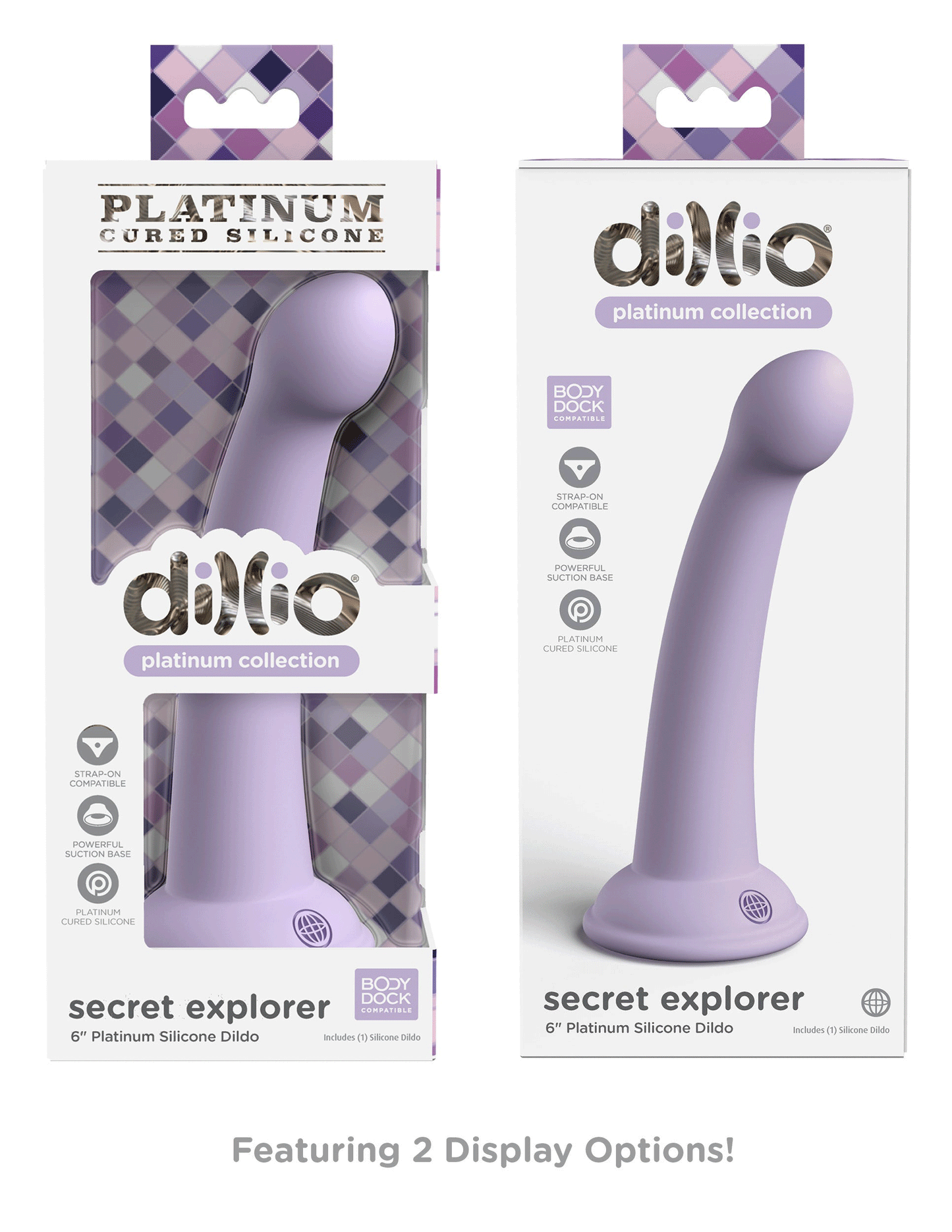 Dillio Platinum - Secret Explorer 6 Inch Dildo - Purple - Not Very Vanilla