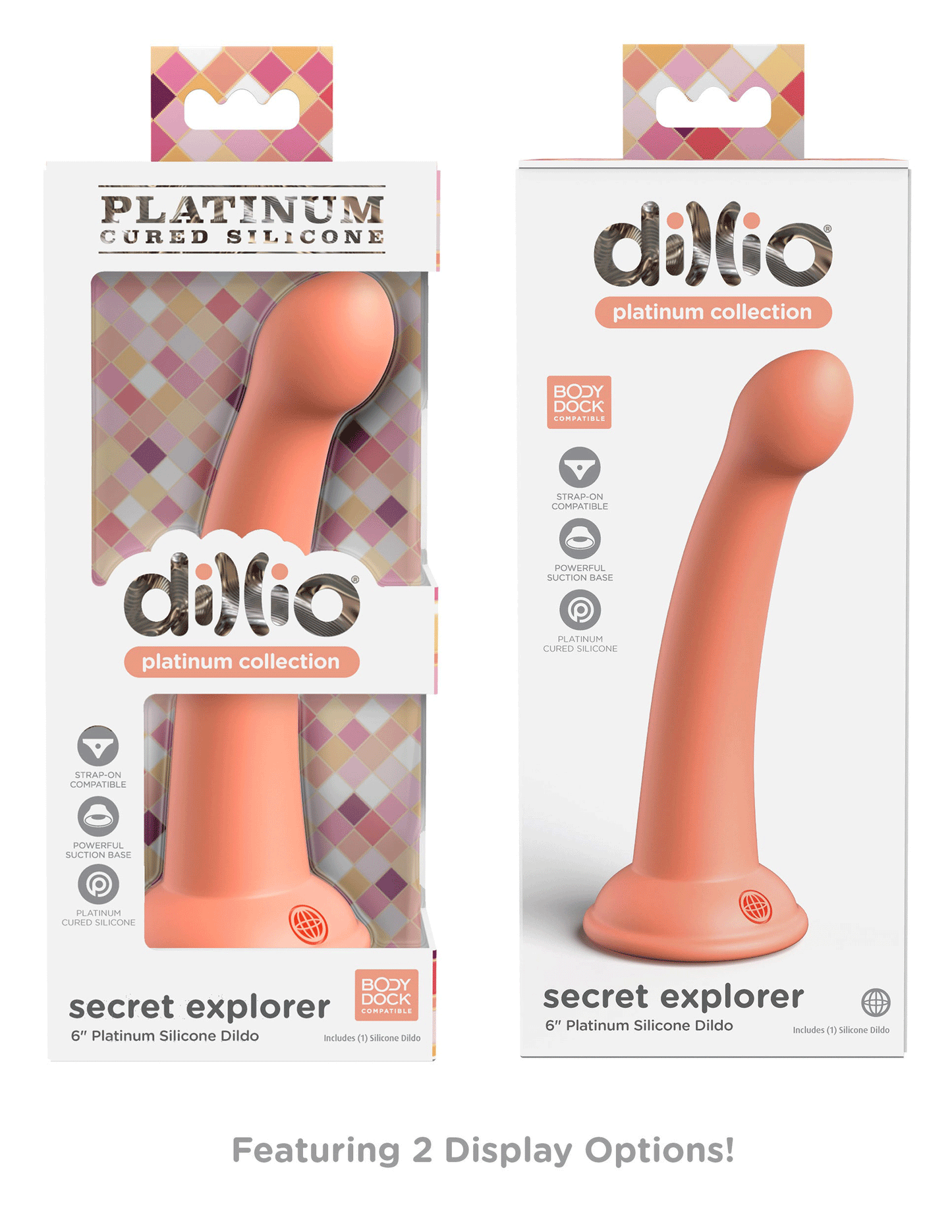 Dillio Platinum - Secret Explorer 6 Inch Dildo - Peach - Not Very Vanilla