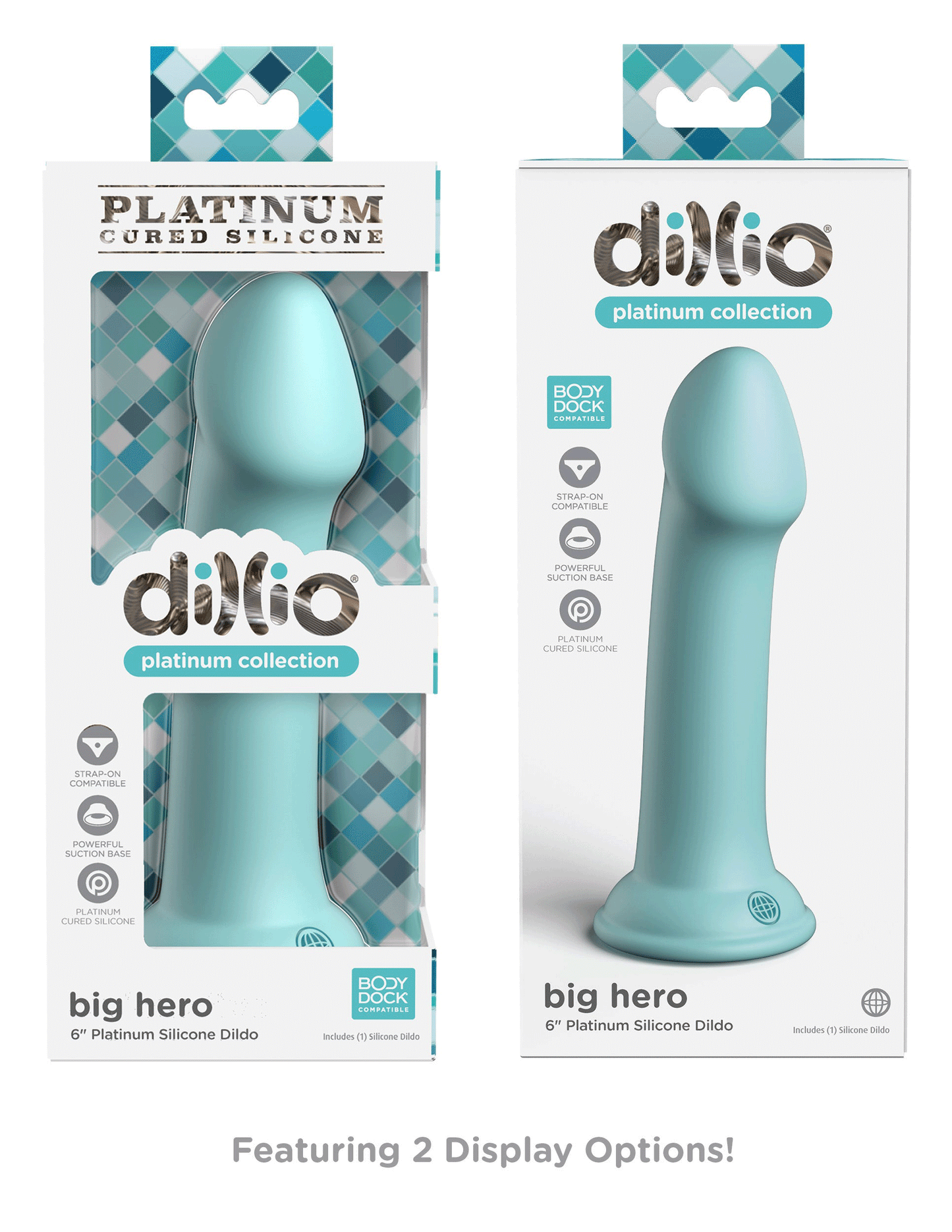 Dillio Platinum - Big Hero 6 Inch Dildo - Teal - Not Very Vanilla