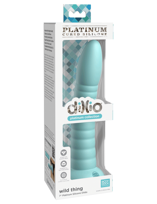 Dillio Platinum - Wild Thing 7 Inch Dildo - Teal - Not Very Vanilla