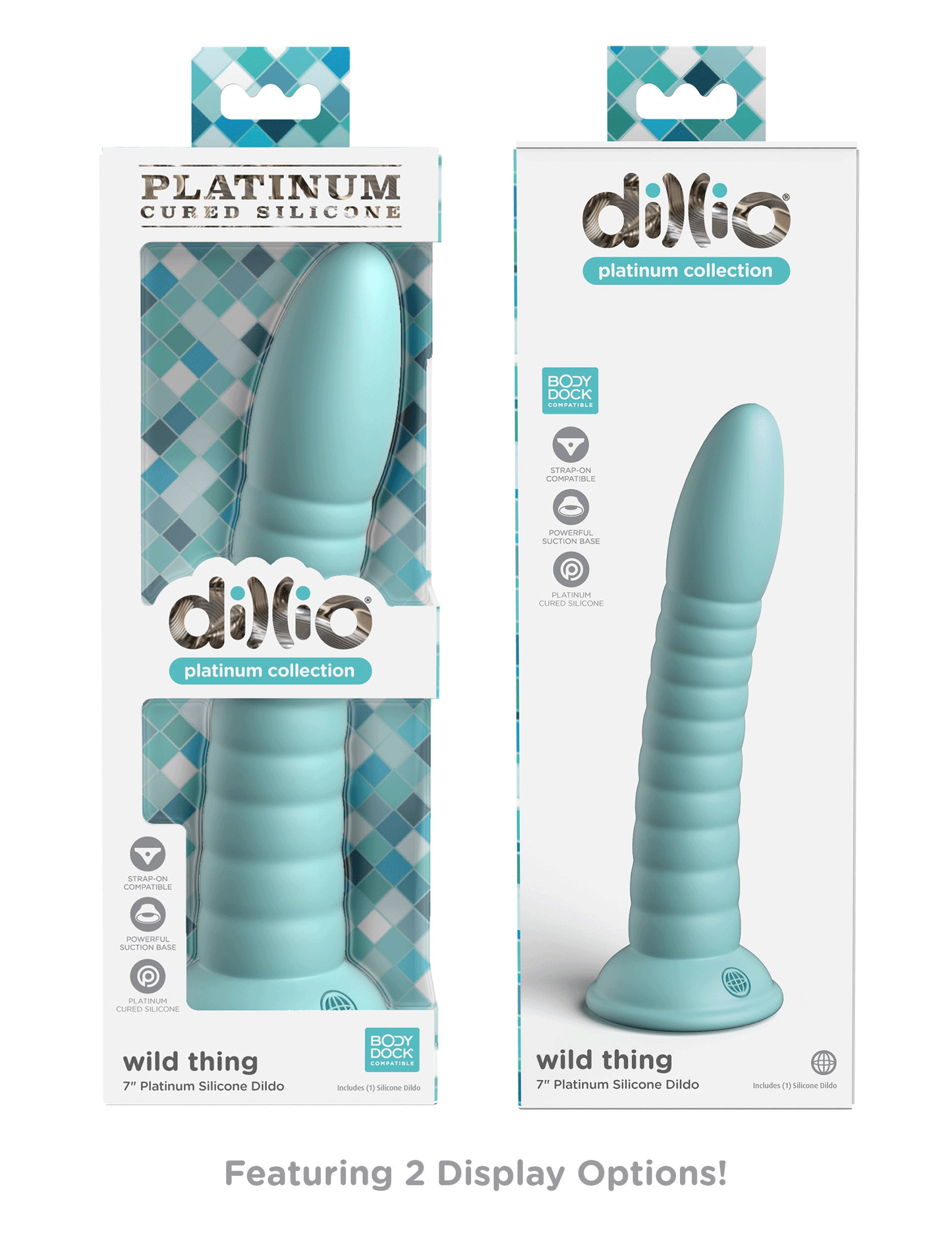 Dillio Platinum - Wild Thing 7 Inch Dildo - Teal - Not Very Vanilla