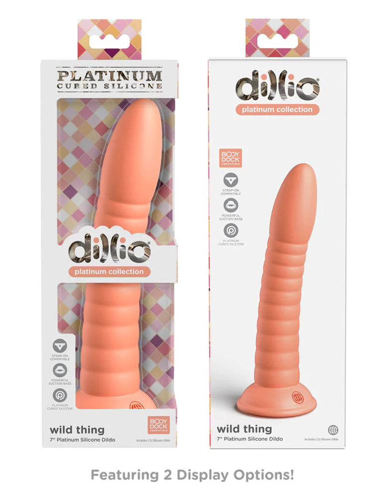 Dillio Platinum - Wild Thing 7 Inch Dildo - Peach - Not Very Vanilla