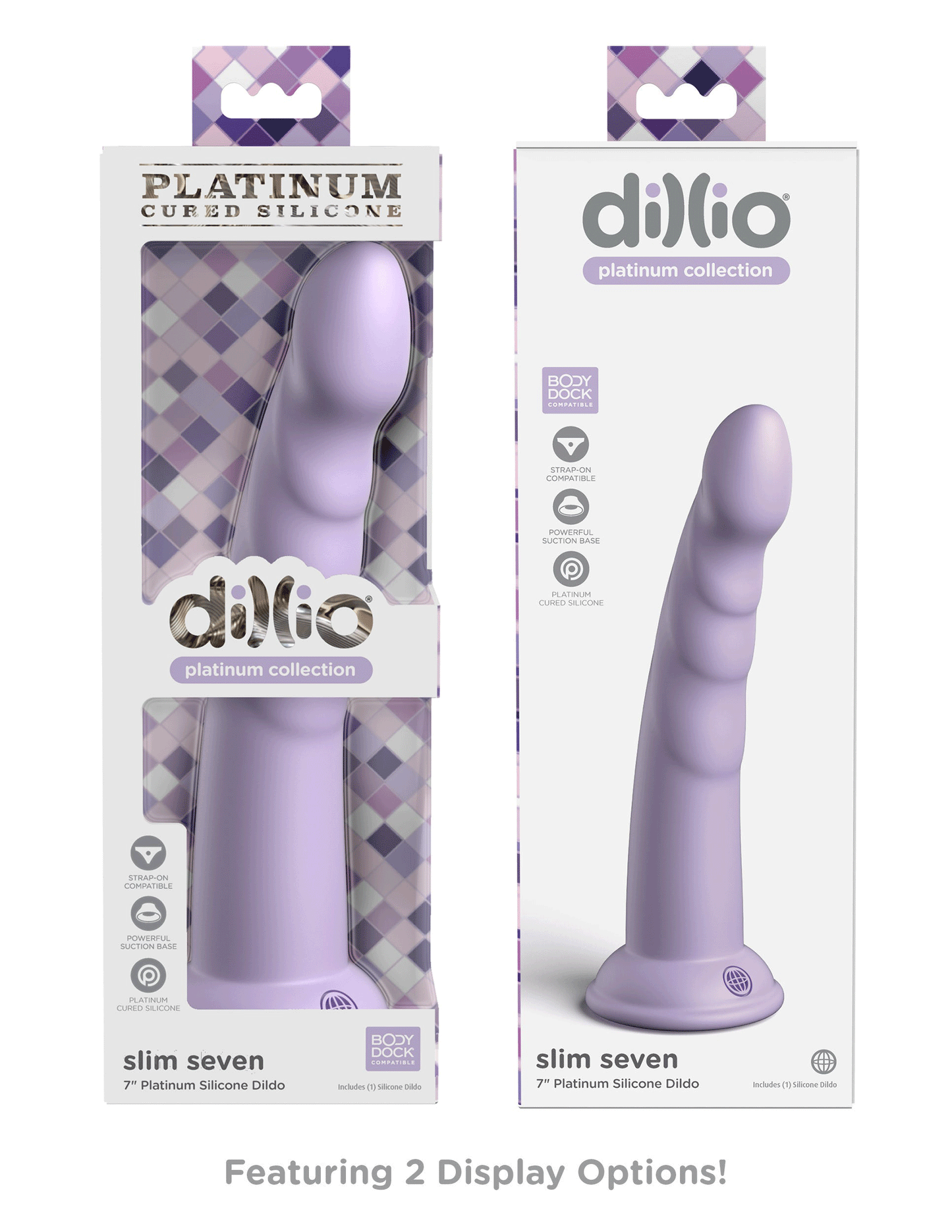 Dillio Platinum - Slim Seven 7 Inch Dildo - Purple - Not Very Vanilla