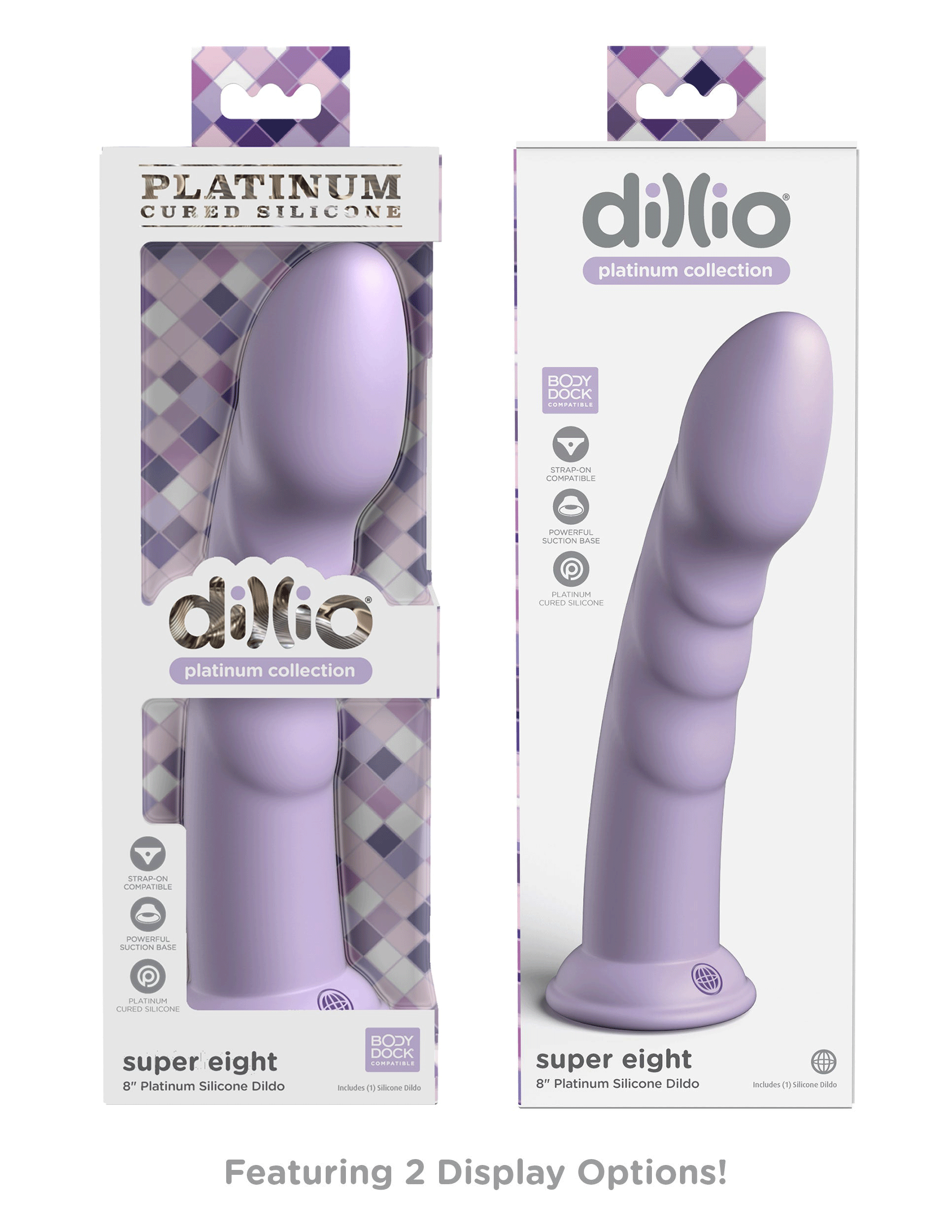 Dillio Platinum - Super Eight 8 Inch Dildo - Purple - Not Very Vanilla