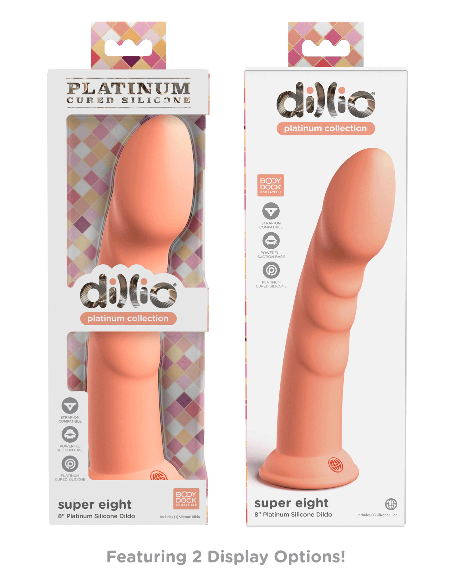 Dillio Platinum - Super Eight 8 Inch Dildo - Peach - Not Very Vanilla