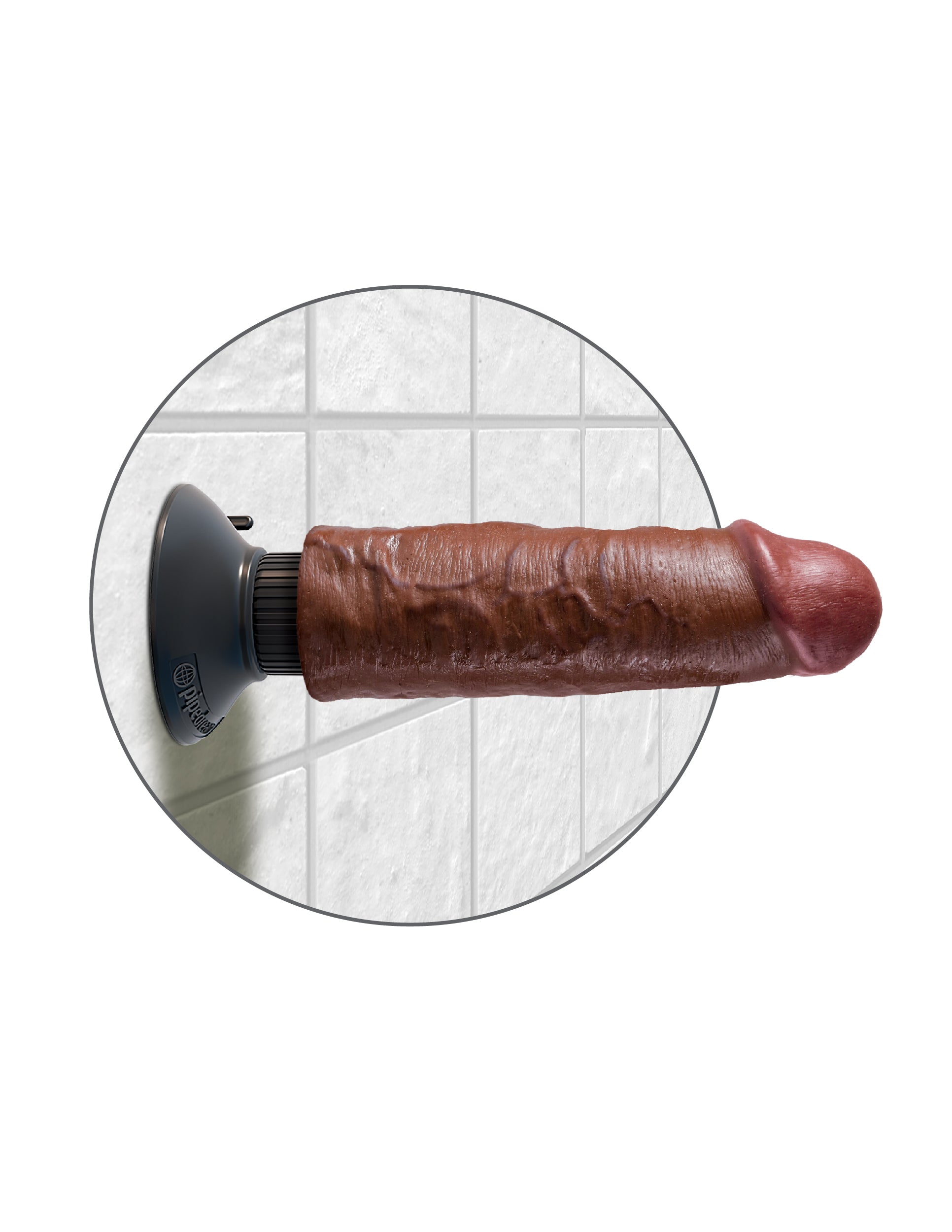 King Cock 6 Inch Vibrating Cock - Brown - Not Very Vanilla