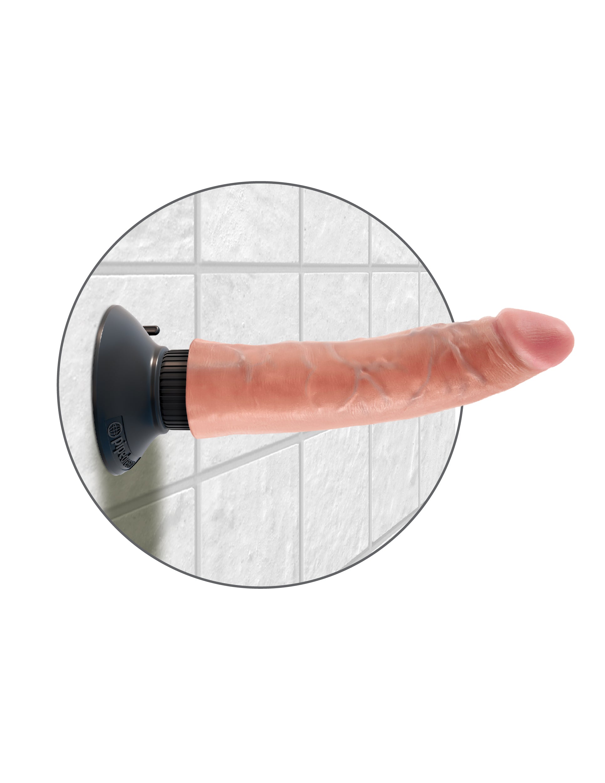 King Cock 7-Inch Vibrating Cock - Light - Not Very Vanilla