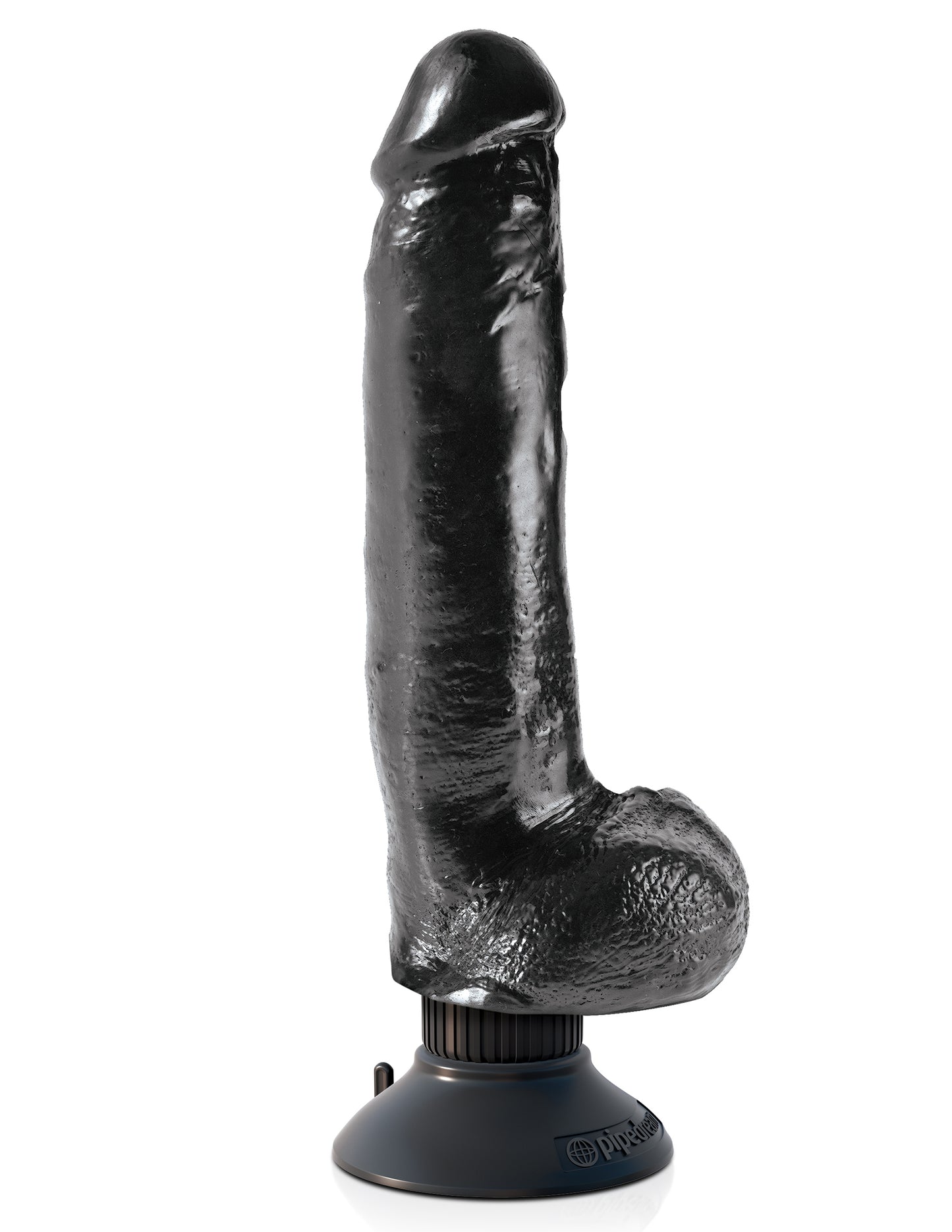 King Cock 9-Inch Vibrating Cock With Balls - Black - Not Very Vanilla