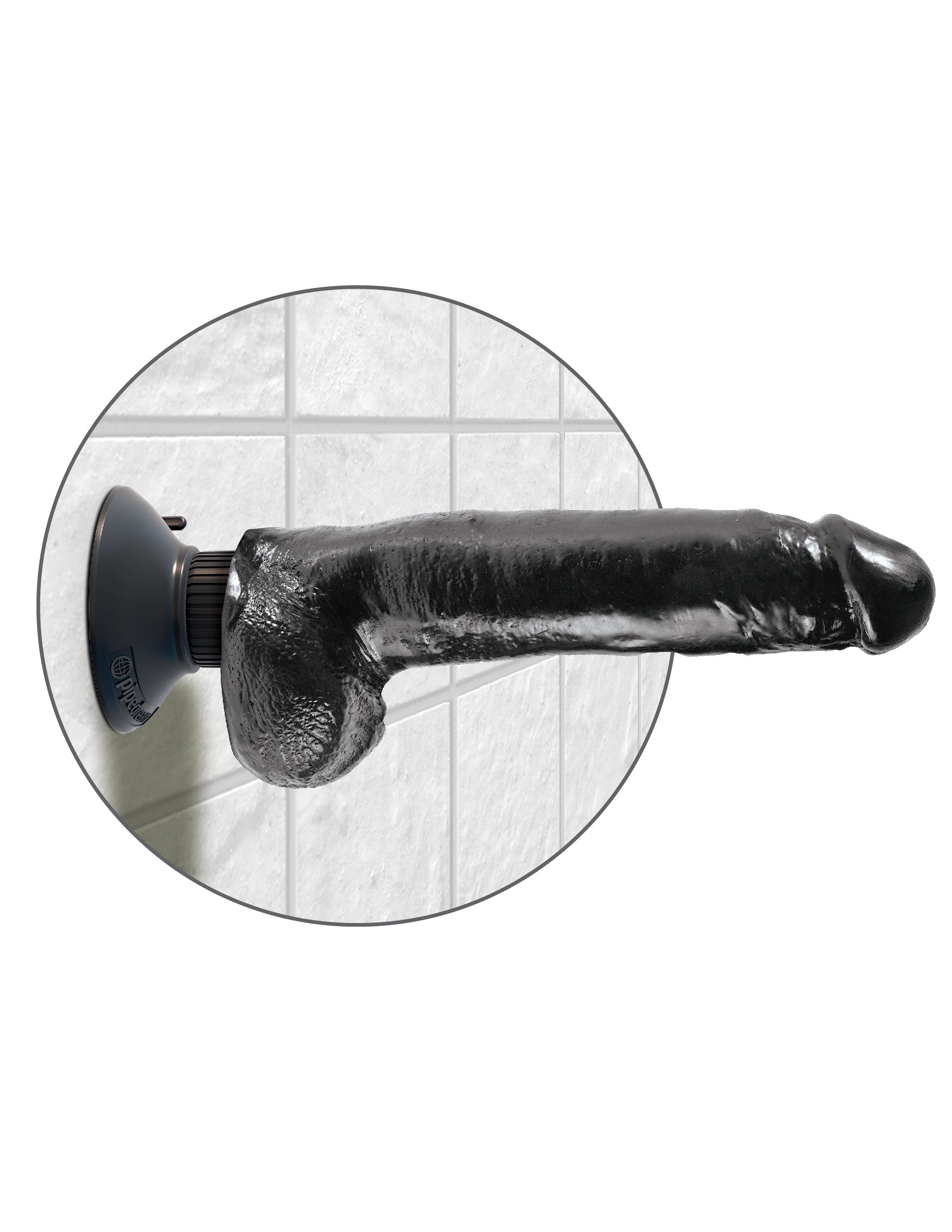 King Cock 9-Inch Vibrating Cock With Balls - Black - Not Very Vanilla