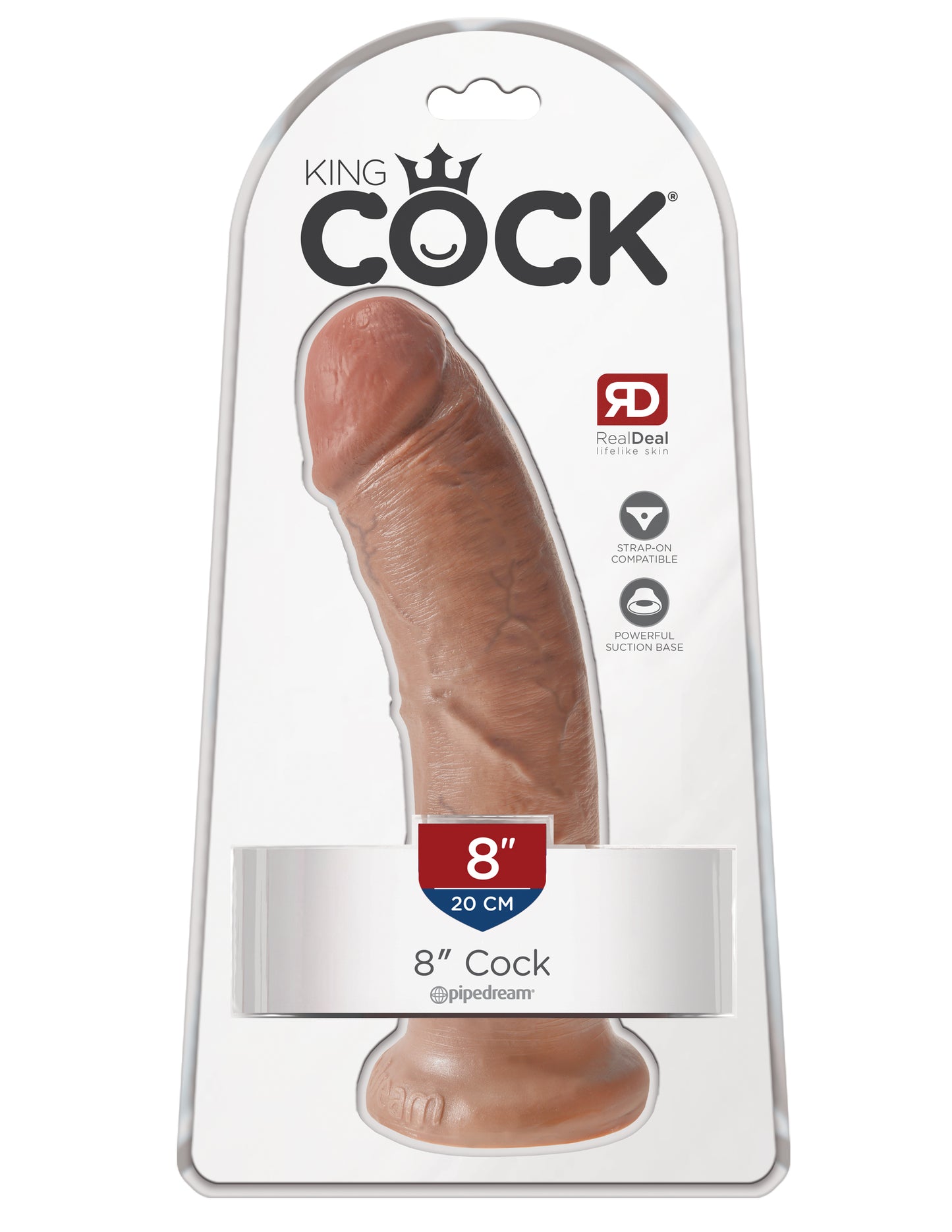 King Cock 8 Inch Cock - Tan - Not Very Vanilla