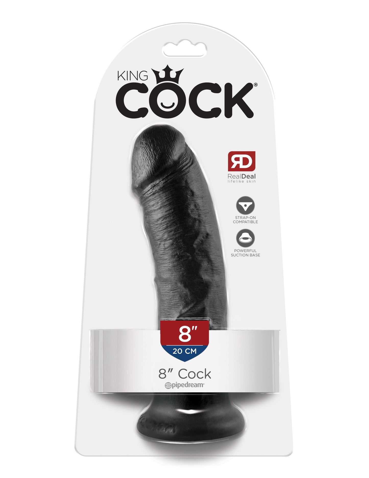 King Cock 8-Inch Cock - Black - Not Very Vanilla