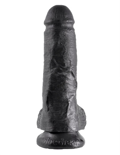 King Cock 8-Inch Cock With Balls - Black - Not Very Vanilla