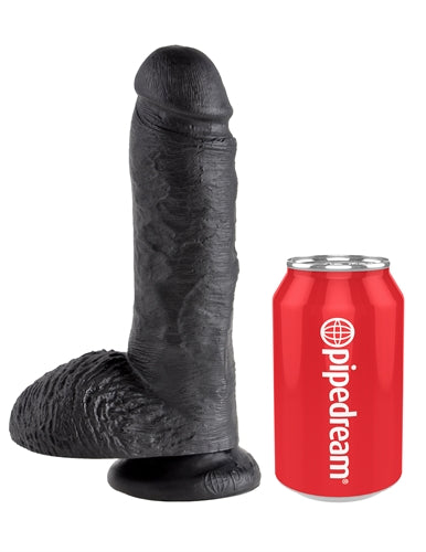 King Cock 8-Inch Cock With Balls - Black - Not Very Vanilla