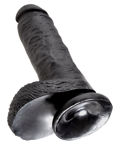 King Cock 8-Inch Cock With Balls - Black - Not Very Vanilla