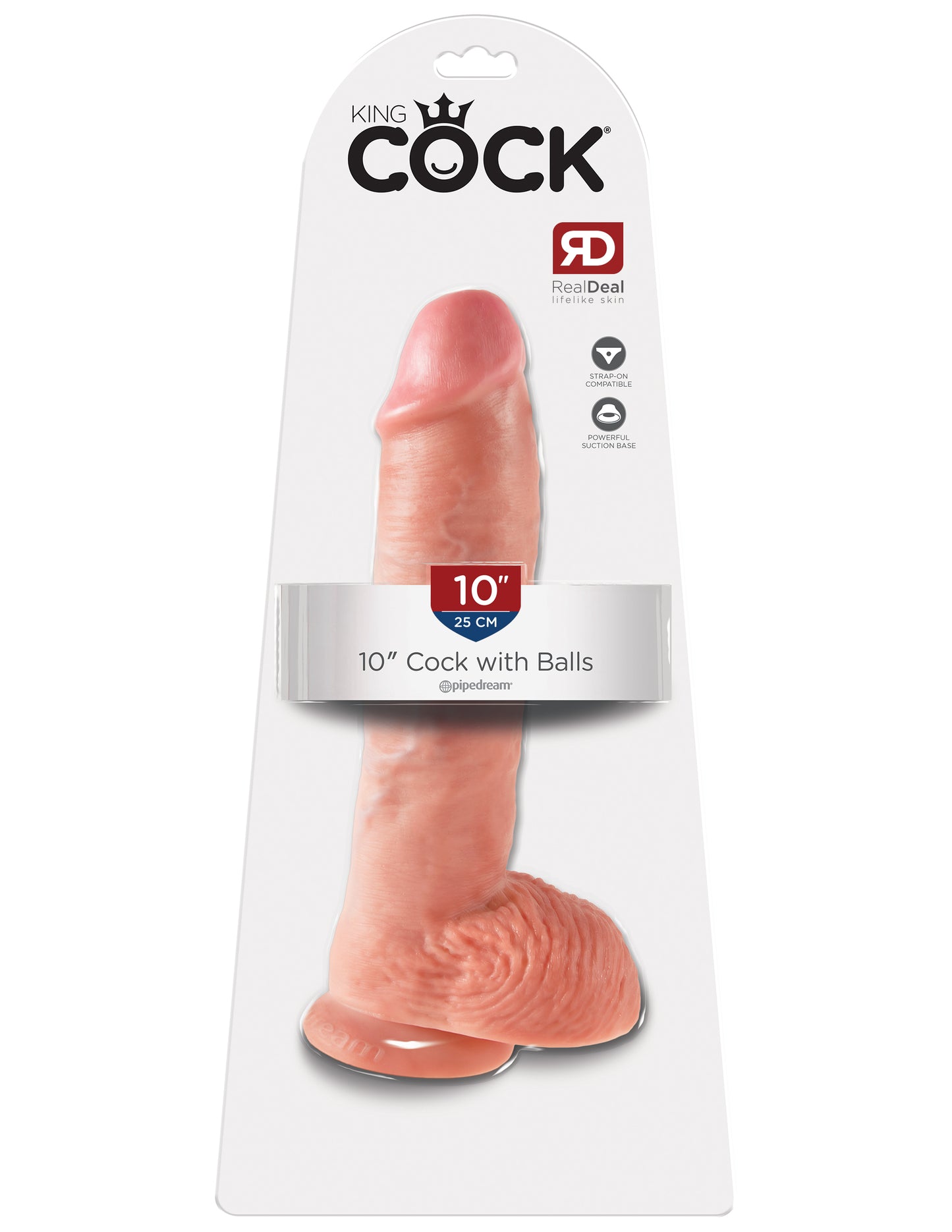 King Cock 10-Inch Cock With Balls - Flesh - Not Very Vanilla