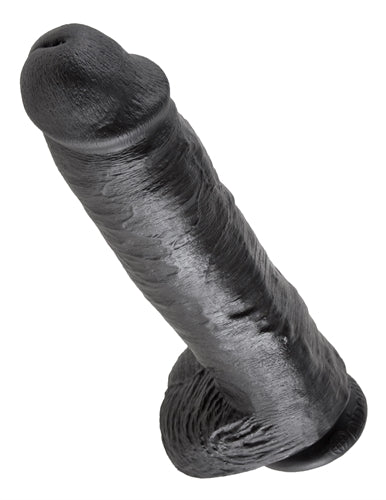 King Cock 11 Inch With Balls - Black - Not Very Vanilla