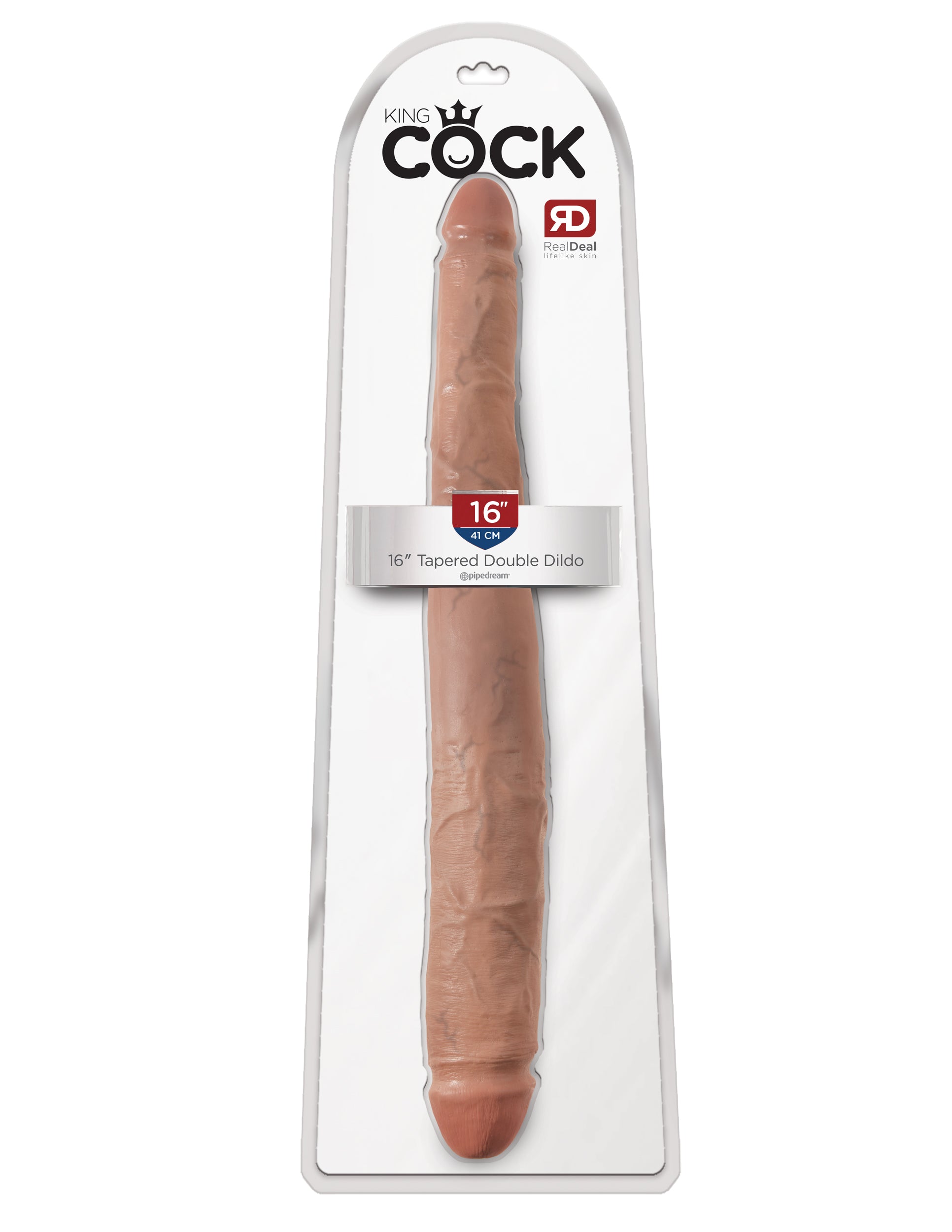 King Cock 16 Inch Tapered Double Dildo - Tan - Not Very Vanilla