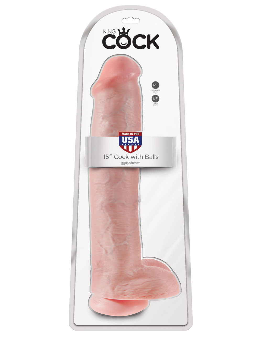 King Cock 15 Inch Cock With Balls - Light - Not Very Vanilla