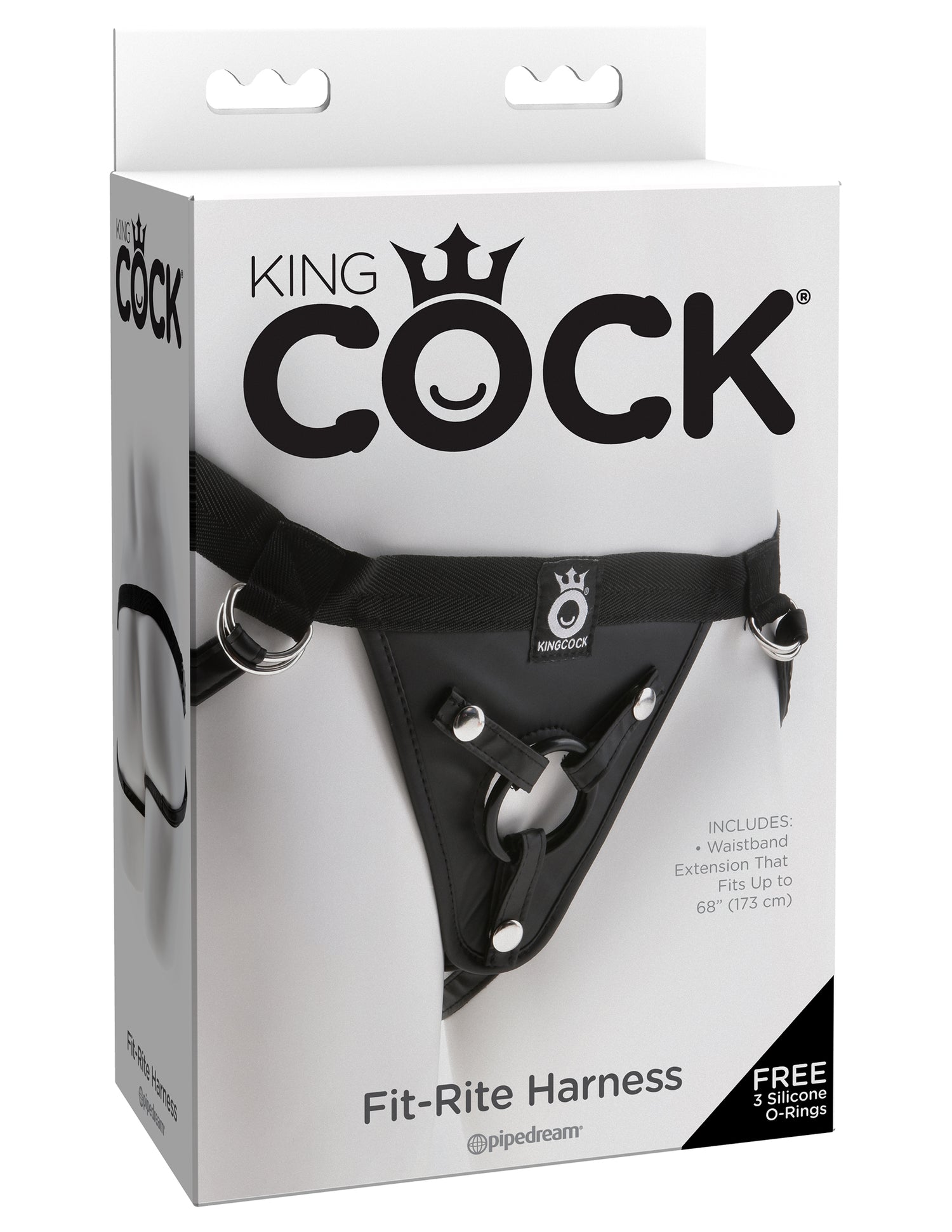 Pipedream King Cock Strap-on Harness with Cock, 9, Black