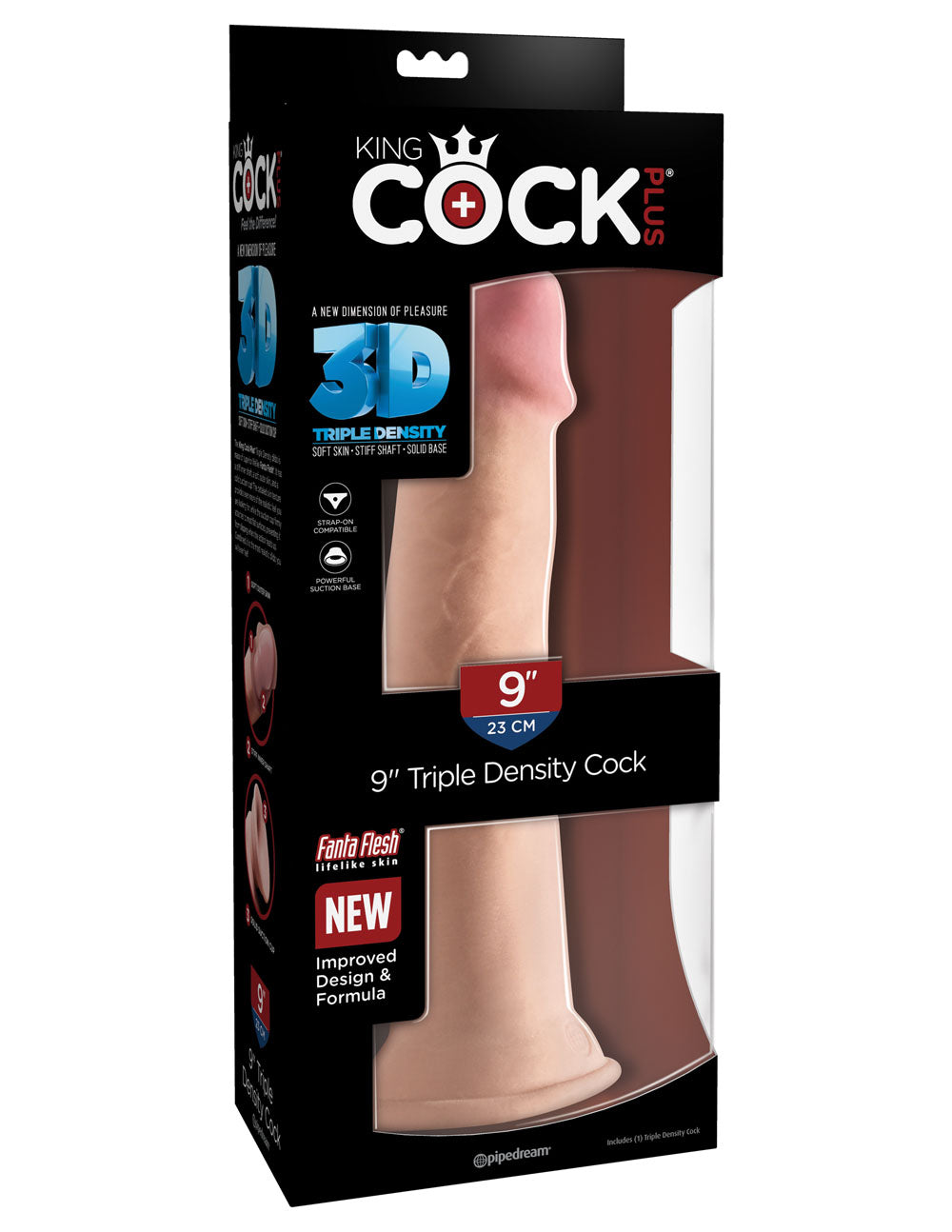 King Cock Plus Triple Density 9 Inch Cock - Flesh - Not Very Vanilla