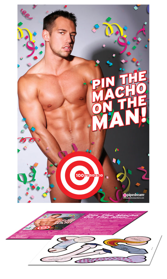 Bachelorette Party Favors - Pin the Macho on the Man - Not Very Vanilla