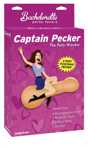 Bachelorette Party Favors - Captain Pecker the Inflatable Party Pecker - Not Very Vanilla