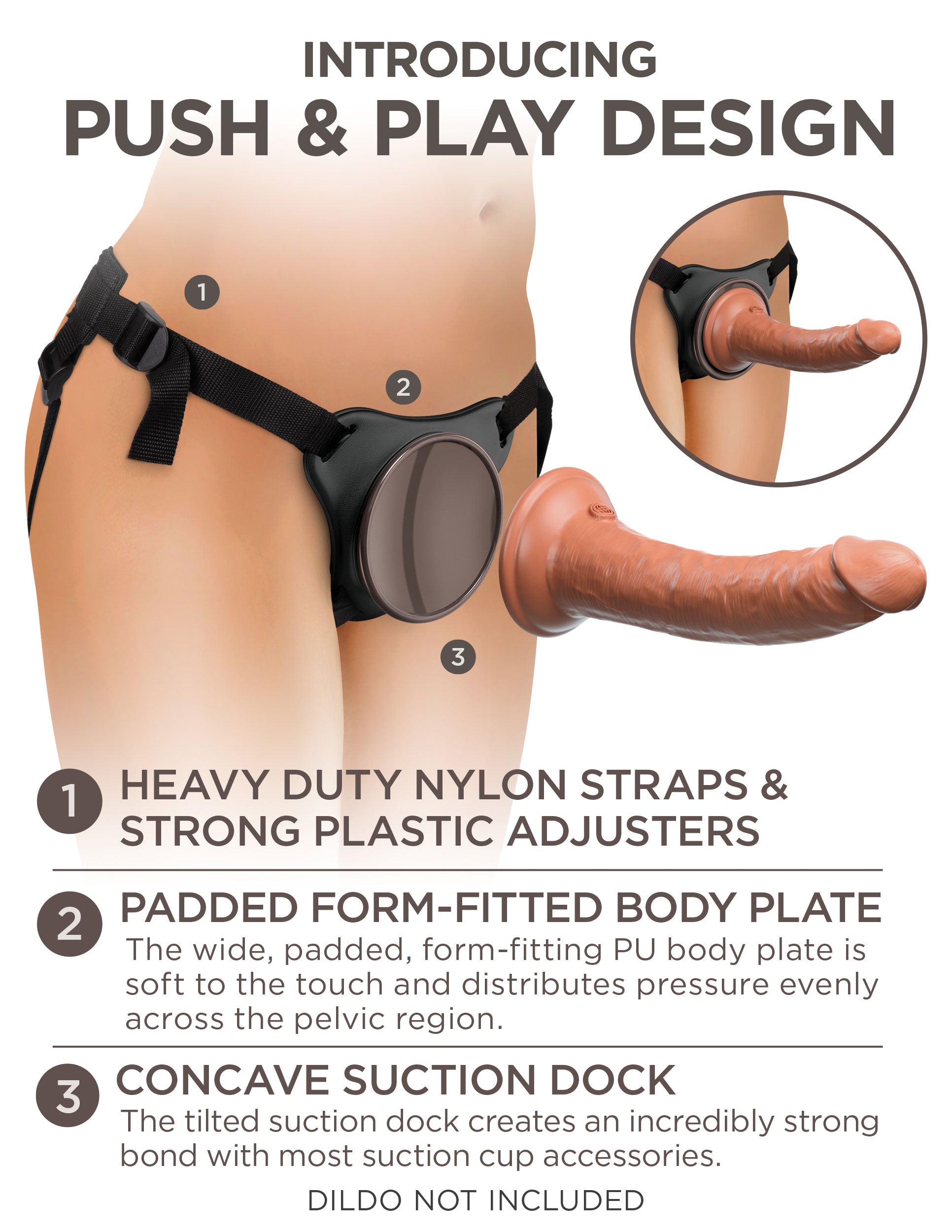 King Cock Elite Comfy Body Dock Strap-on Harness - Not Very Vanilla