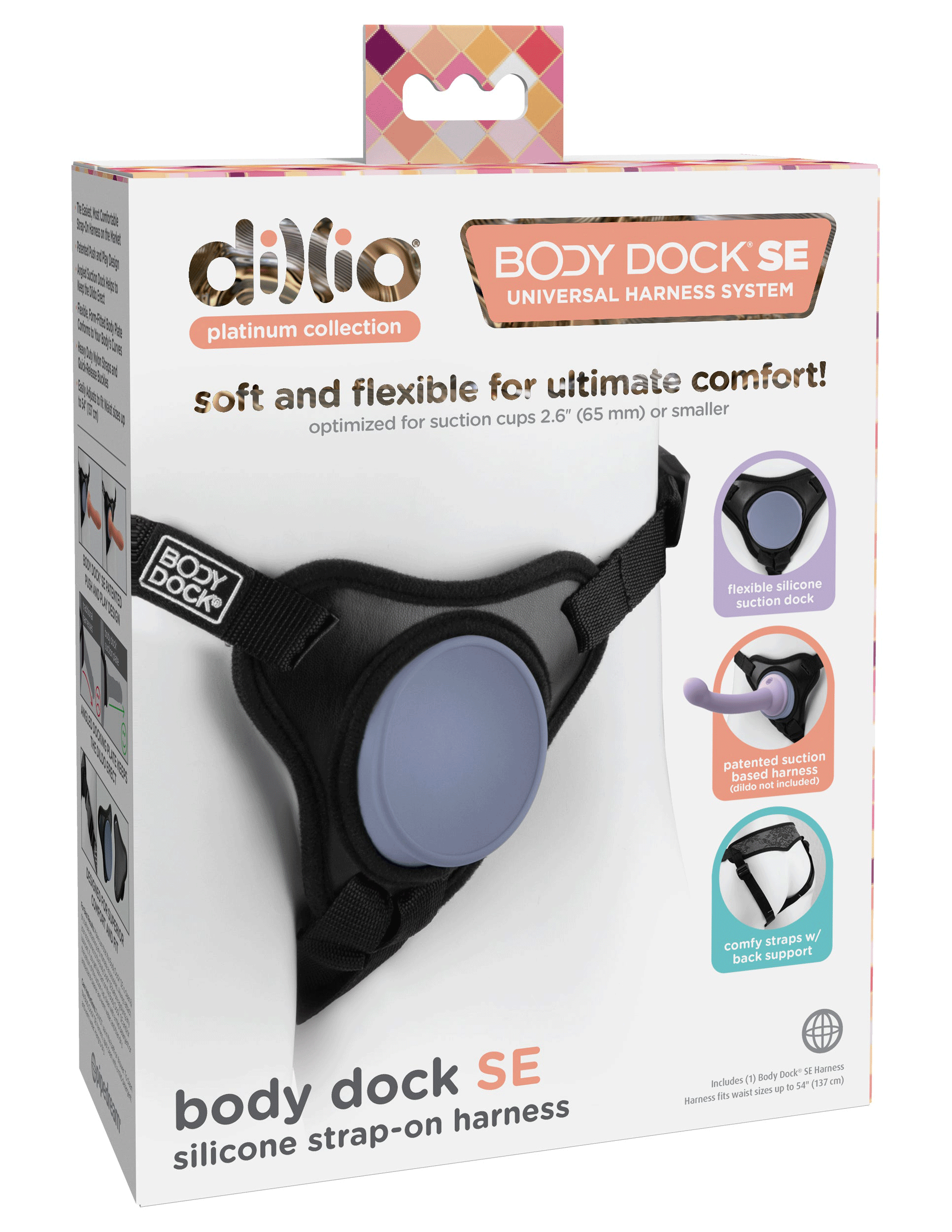 Dillio Platinum Body Dock Se Universal Strap-on Harness - Black - Not Very Vanilla