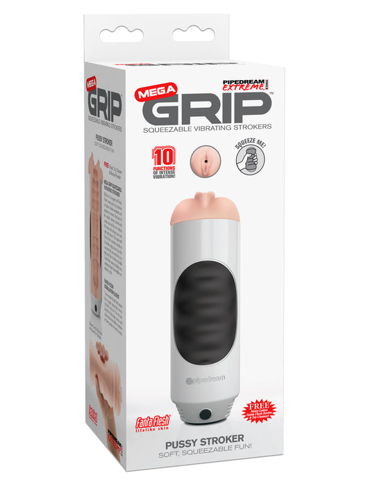 Extreme Toyz Mega Grip Vibrating Pussy Stroker - Not Very Vanilla