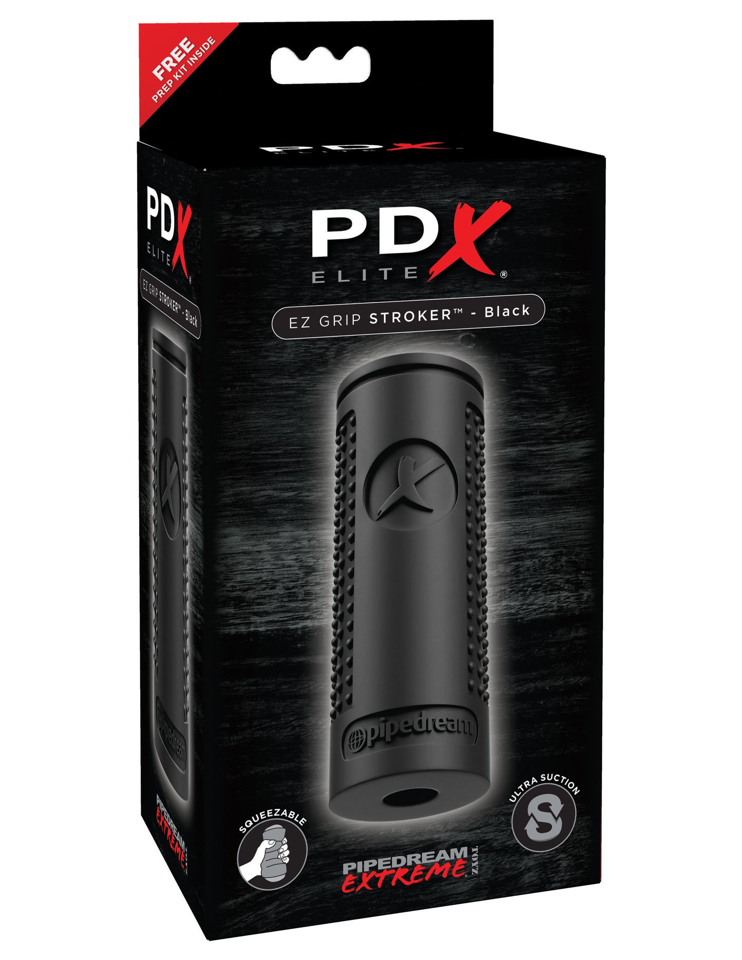 Pdx Elite Ez Grip Stroker Black - Not Very Vanilla