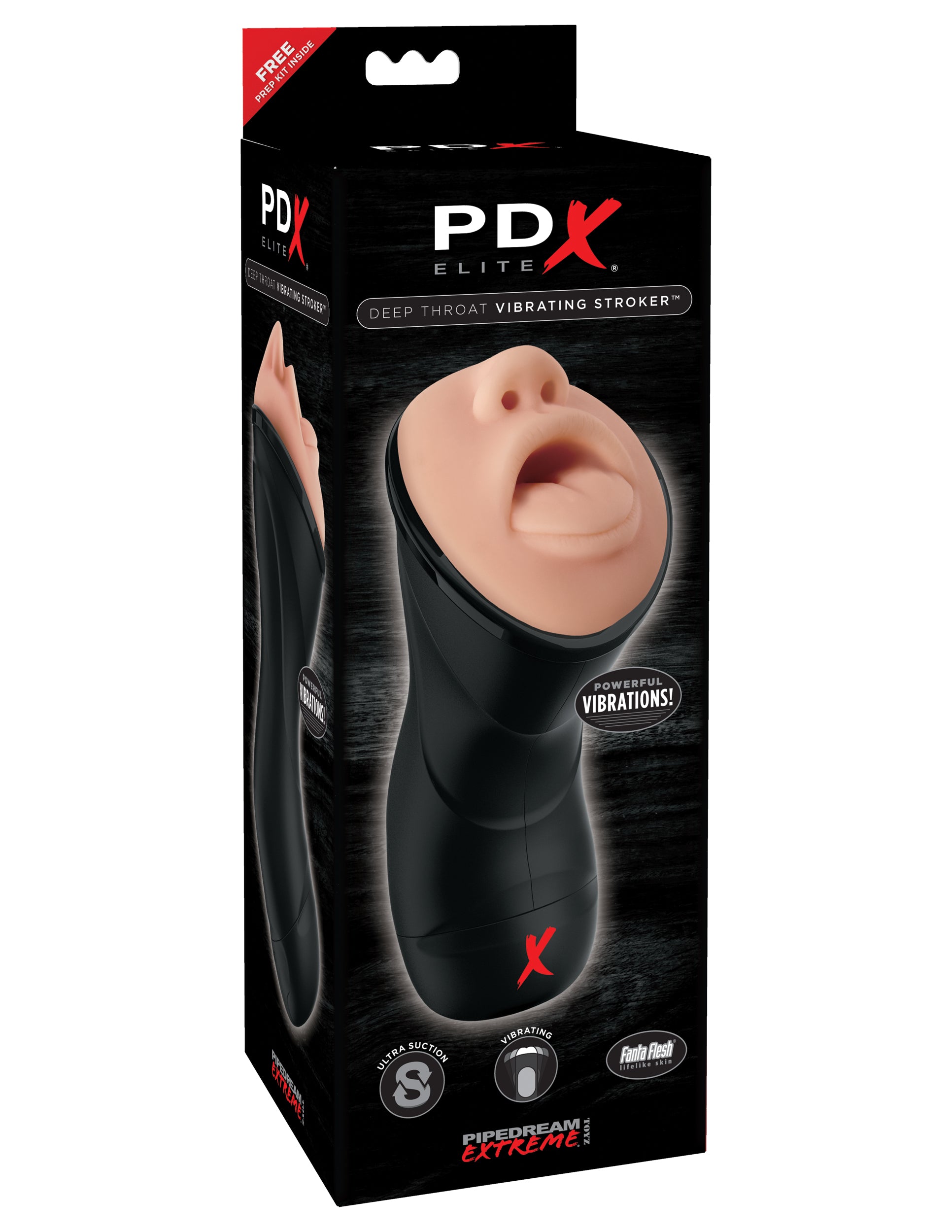 Pdx Elite Deep Throat Vibrating Stroker - Not Very Vanilla