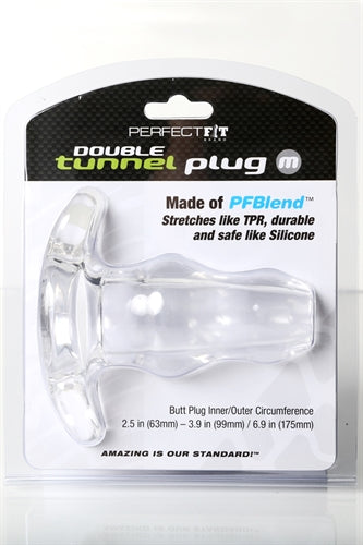 Double Tunnel Plug Medium - Clear - Not Very Vanilla