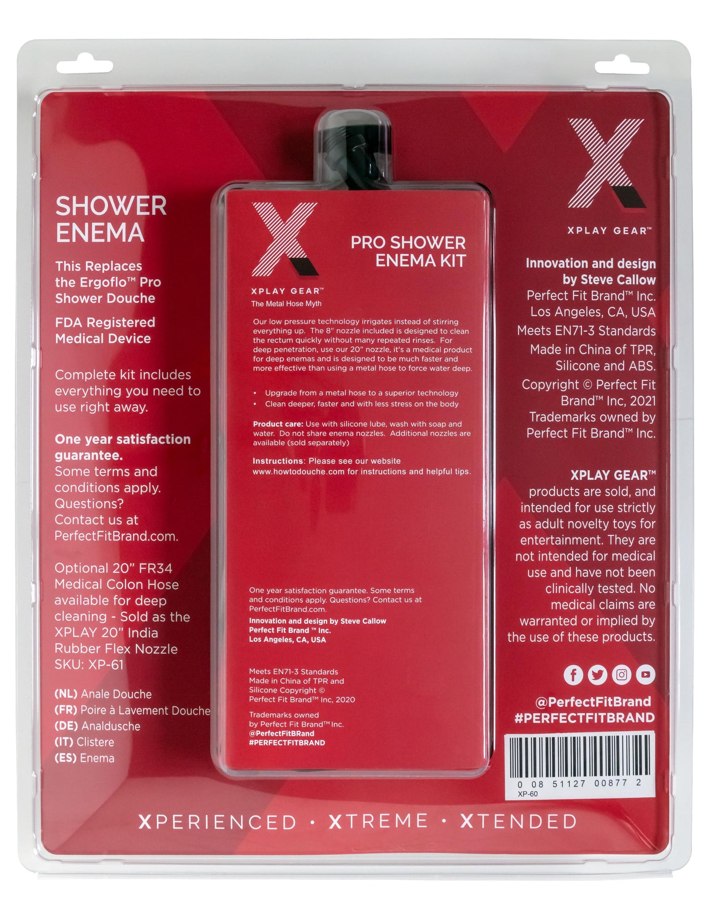 Xplay Pro Shower Enema Kit - Not Very Vanilla