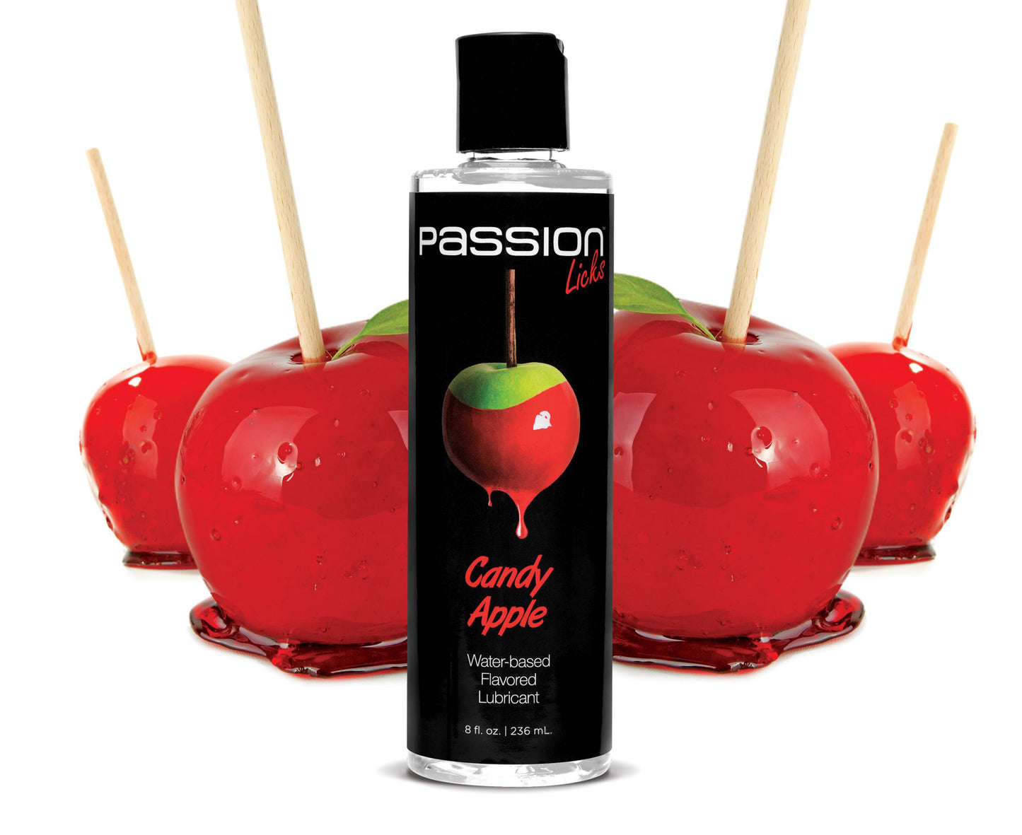 Passion Licks Candy Apple Water Based Flavored Lubricant - 8 Fl Oz / 236 ml - Not Very Vanilla