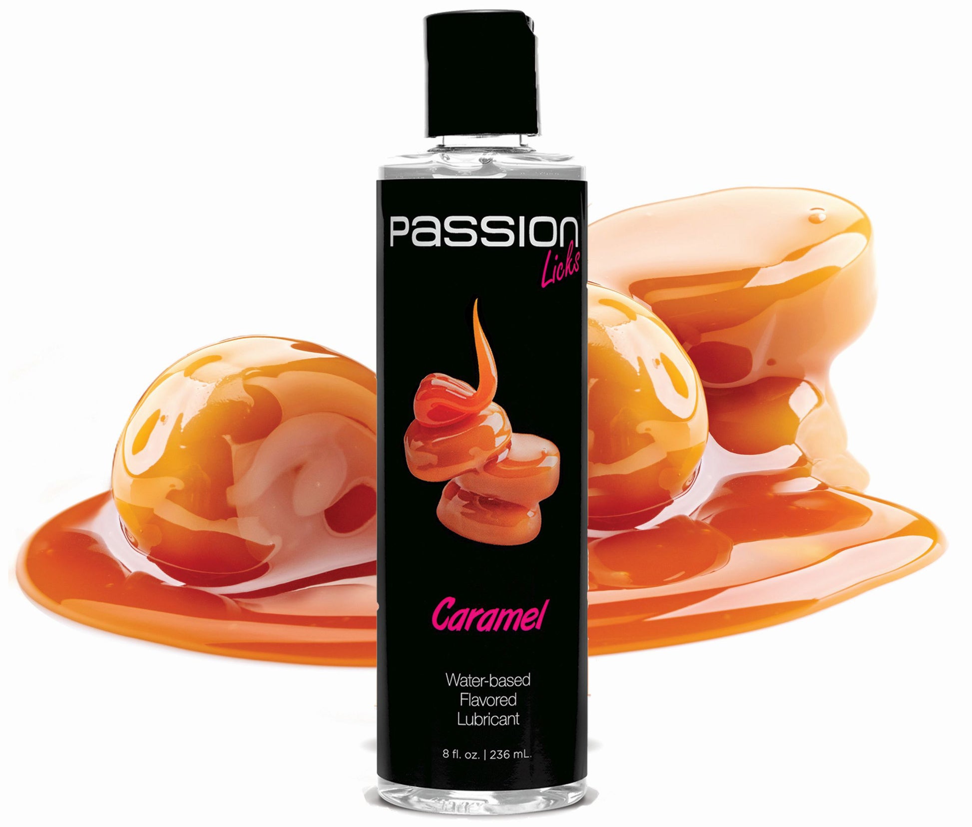 Passion Licks Caramel Water Based Flavored Lubricant 8 Oz - Not Very Vanilla