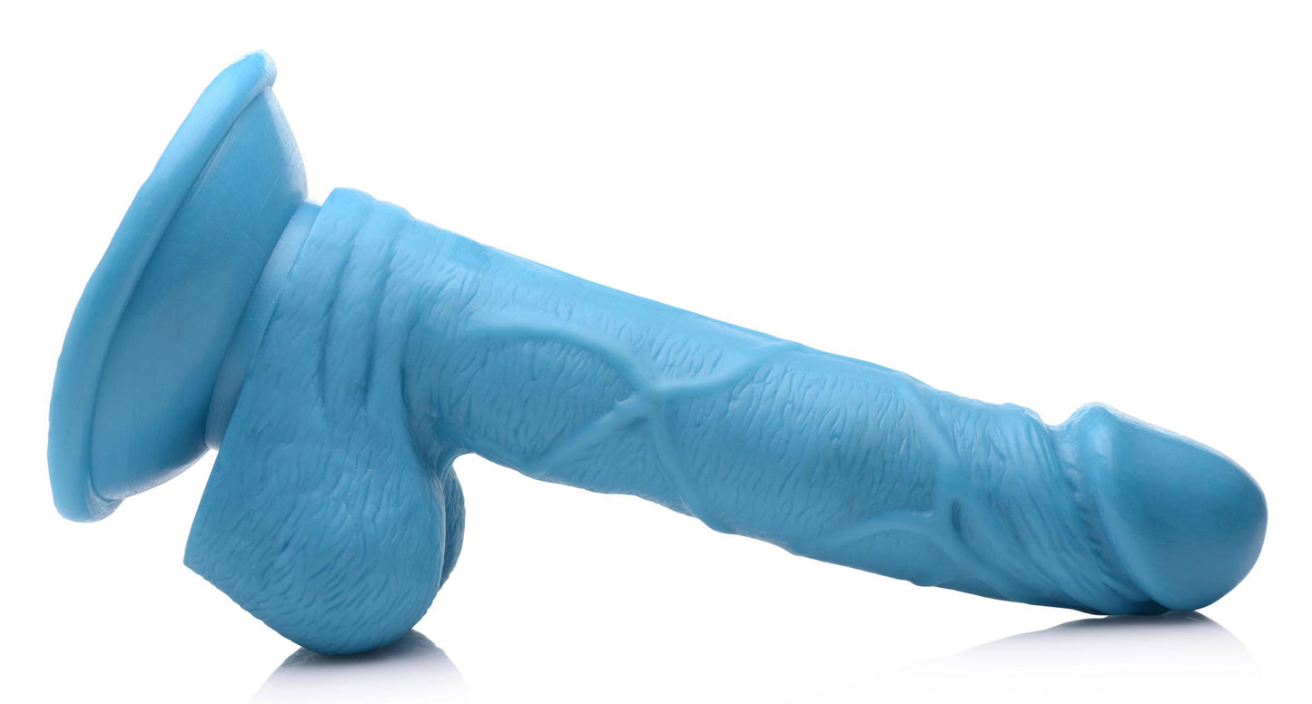 Pop Pecker 6.5 Inch Dildo With Balls - Blue - Not Very Vanilla