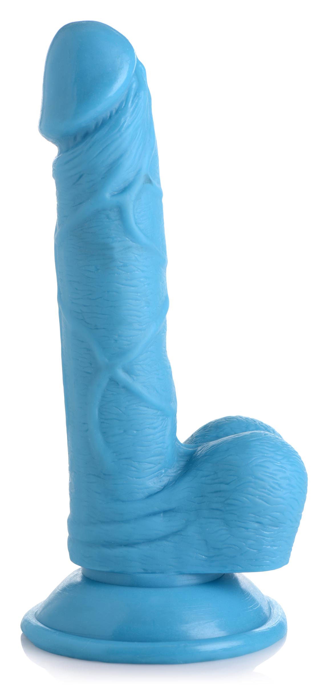 Pop Pecker 6.5 Inch Dildo With Balls - Blue - Not Very Vanilla