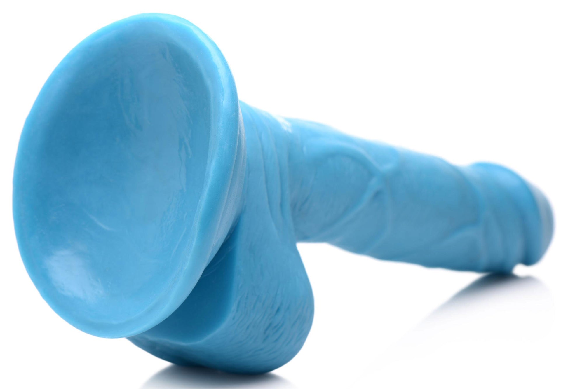 Pop Pecker 6.5 Inch Dildo With Balls - Blue - Not Very Vanilla