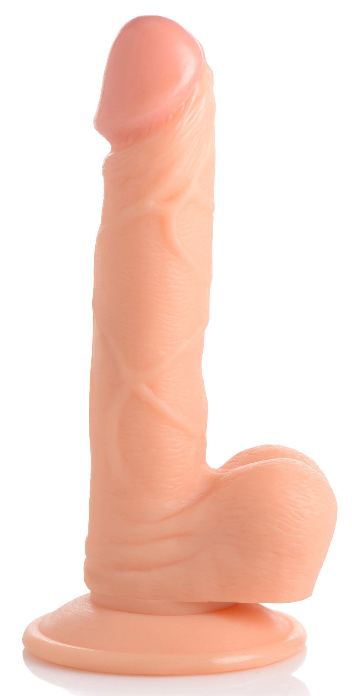 Pop Pecker 6.5 Inch Dildo With Balls - Light - Not Very Vanilla