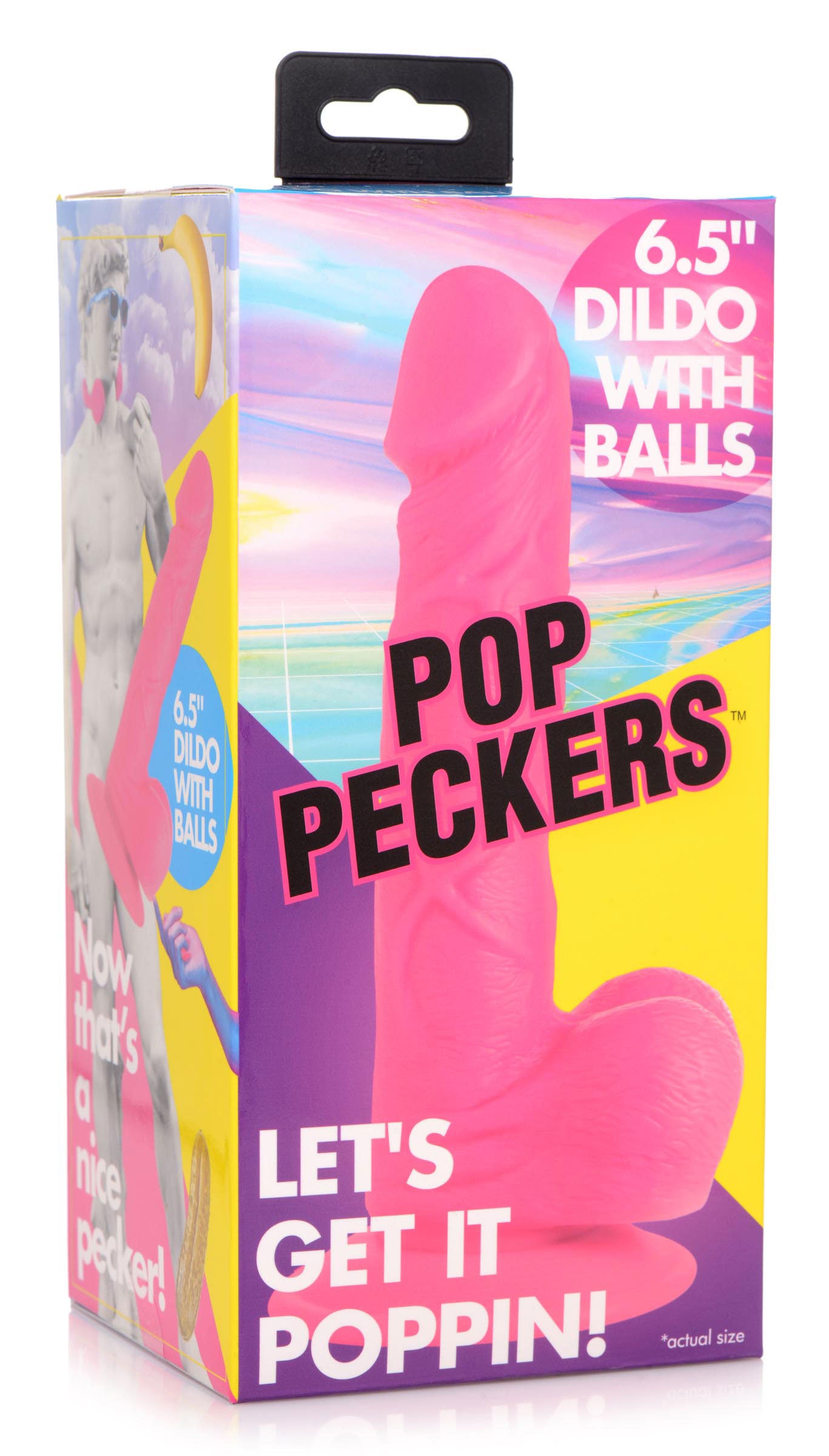 Pop Pecker 6.5 Inch Dildo With Balls - Pink - Not Very Vanilla