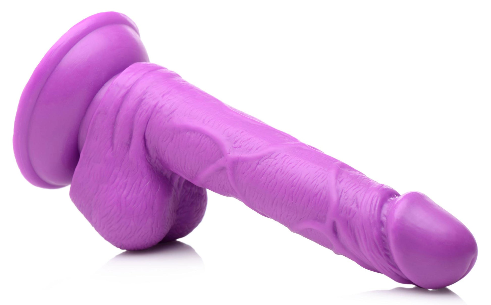 Pop Pecker 6.5 Inch Dildo With Balls - Purple - Not Very Vanilla