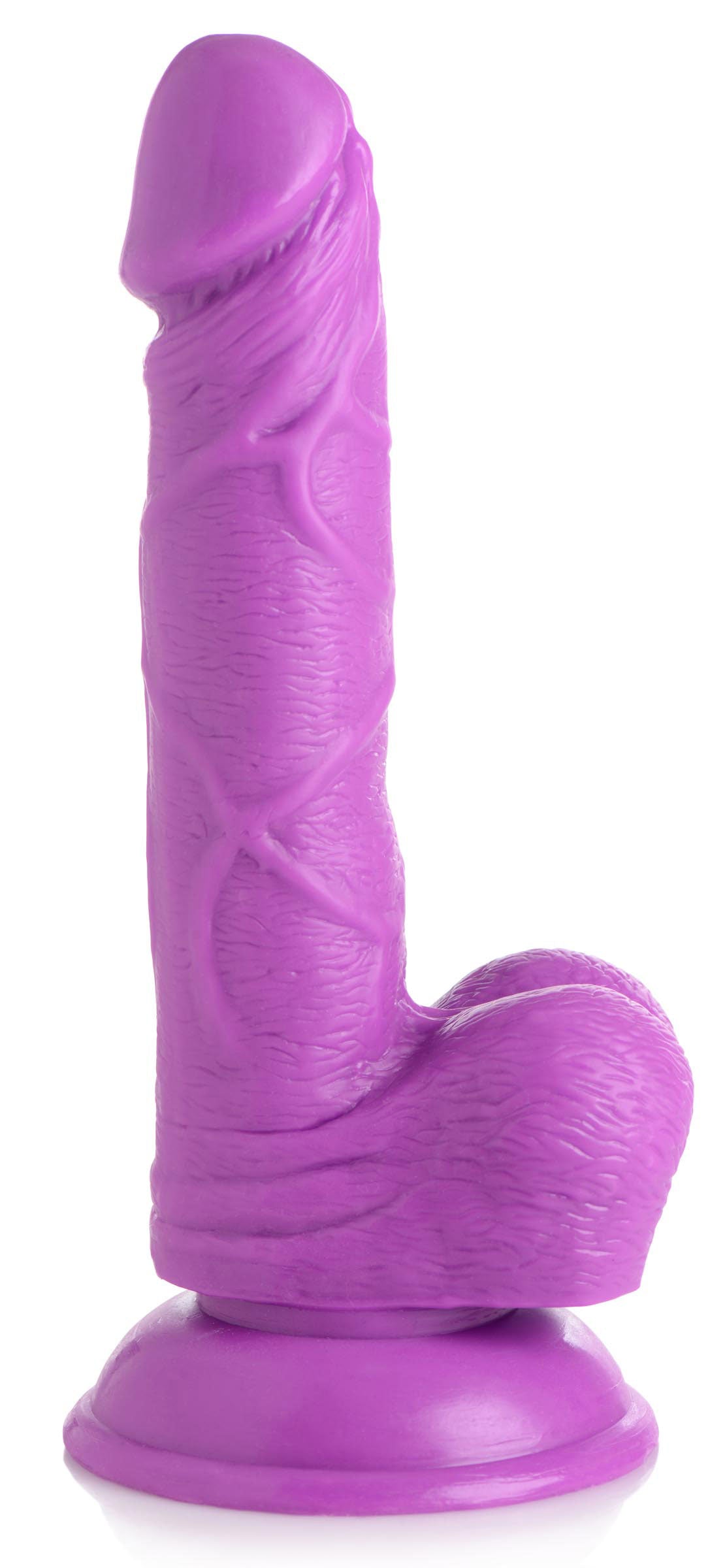 Pop Pecker 6.5 Inch Dildo With Balls - Purple - Not Very Vanilla