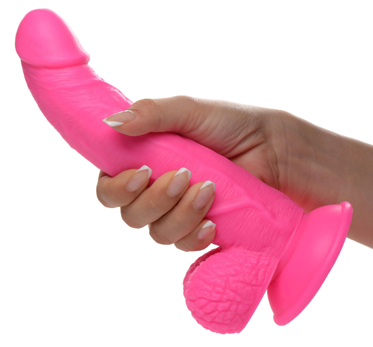 Pop Pecker 7.5 Inch Dildo With Balls - Pink - Not Very Vanilla