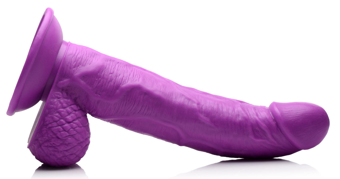 Pop Pecker 7.5 Inch Dildo With Balls - Purple - Not Very Vanilla