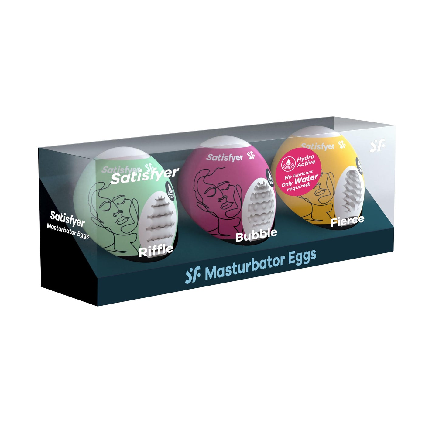 3 Pc Set Masturbator Egg - Riffle - Bubble - Fierce - Not Very Vanilla