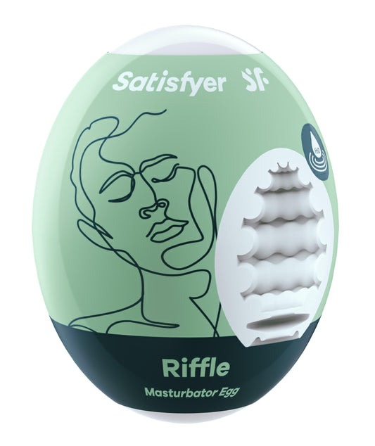 Satisfyer Masturbator Egg - Riffle - Light Green