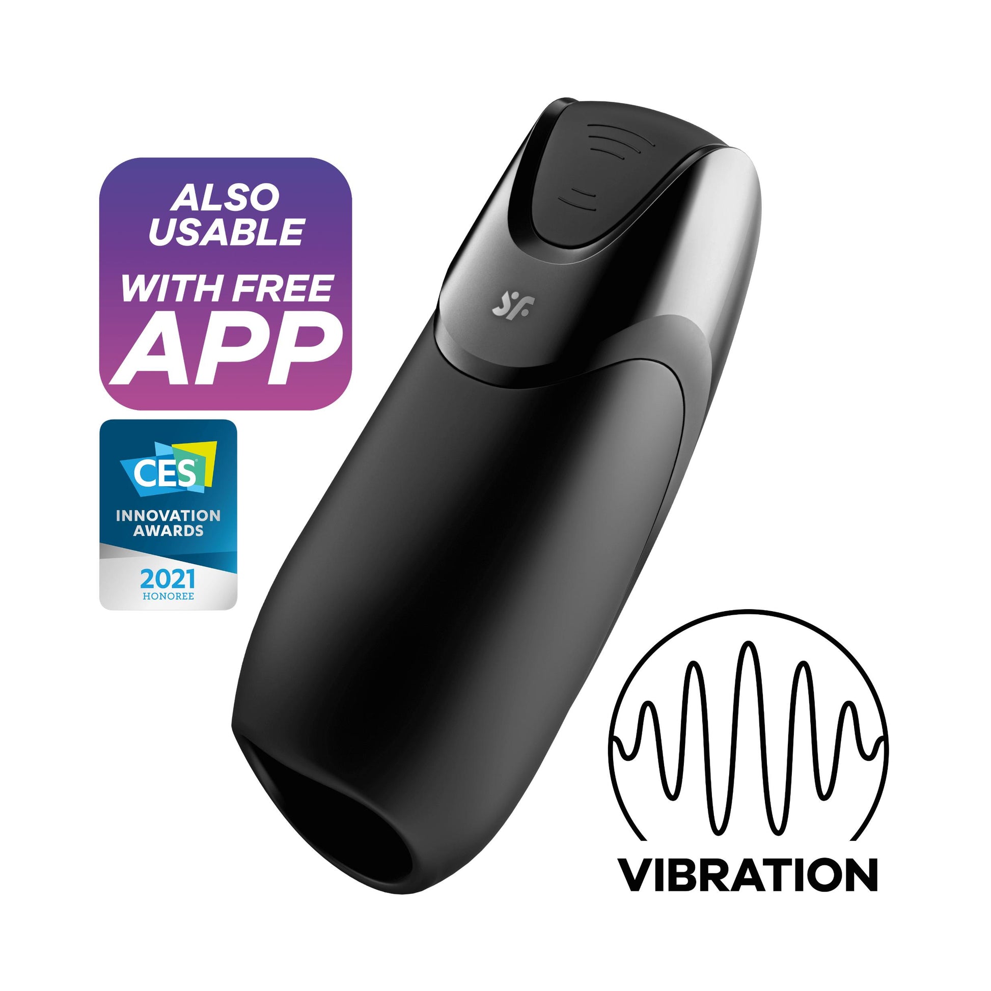 Men Vibration Plus Vibrator - Black - Not Very Vanilla