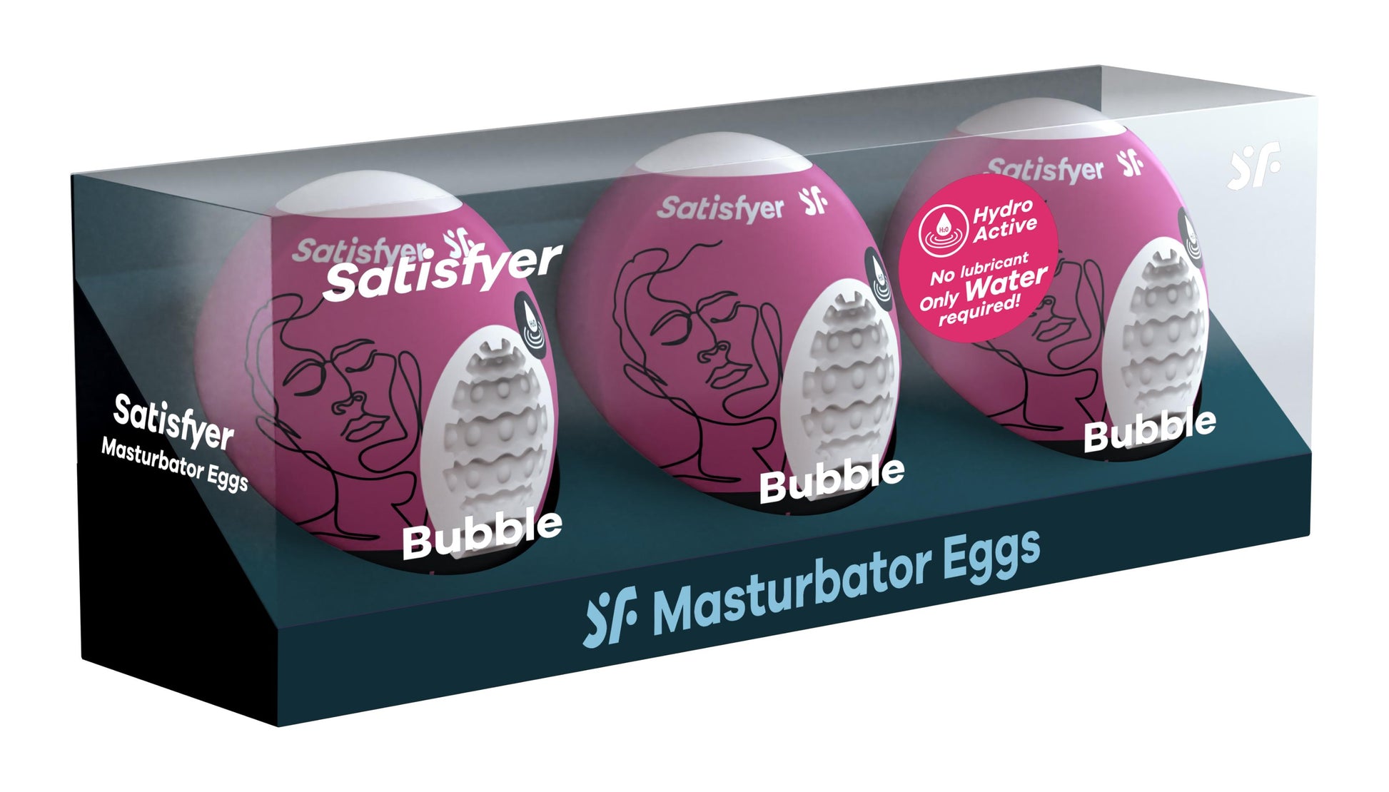 3 Pc Set Masturbator Egg - Bubble - Violet - Not Very Vanilla