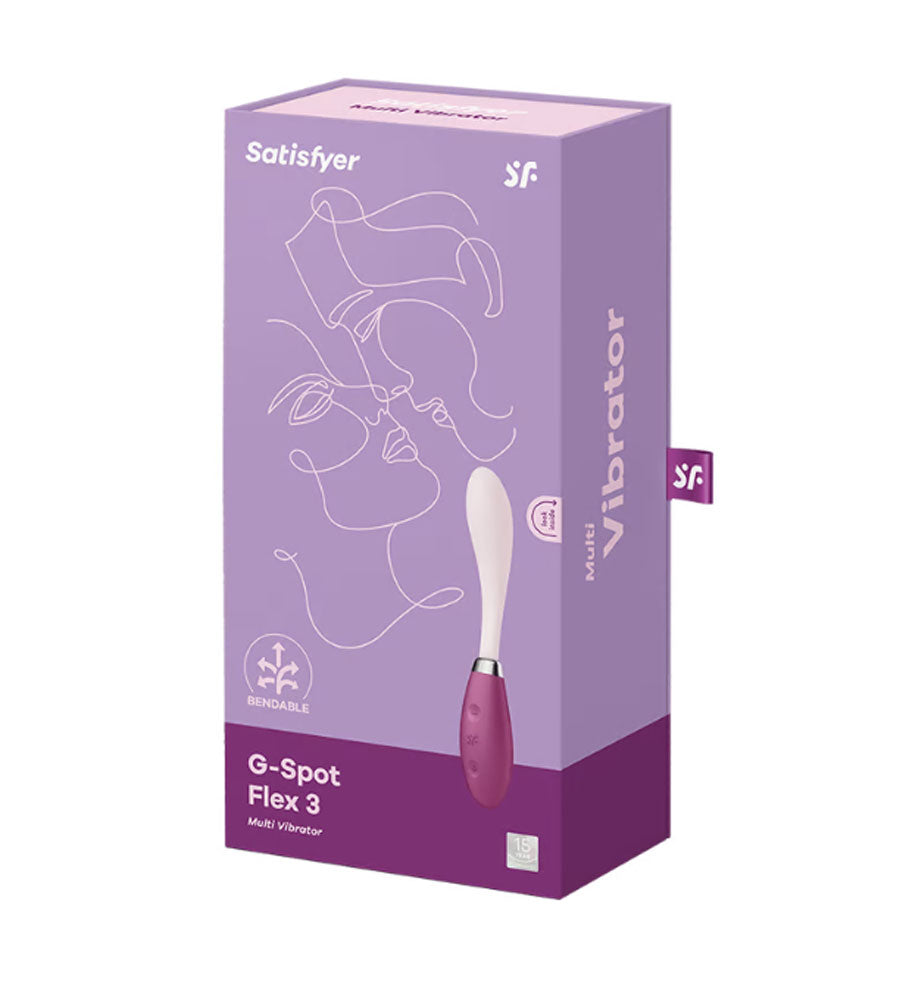 Satisfyer G-Spot Flex 3 - Multi Vibrator - Red - Not Very Vanilla